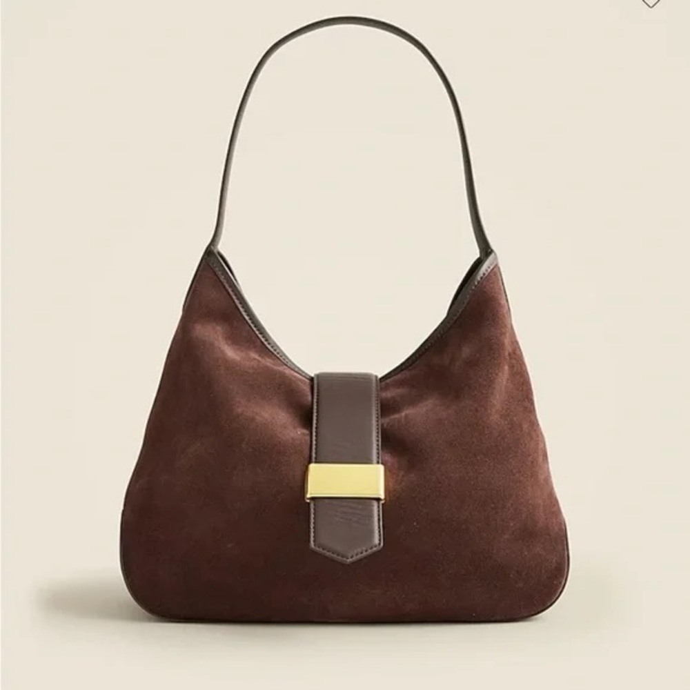 Berkeley suede and leather shoulder bag JCrew